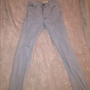 American Apparel High Waist Light Wash Jeans